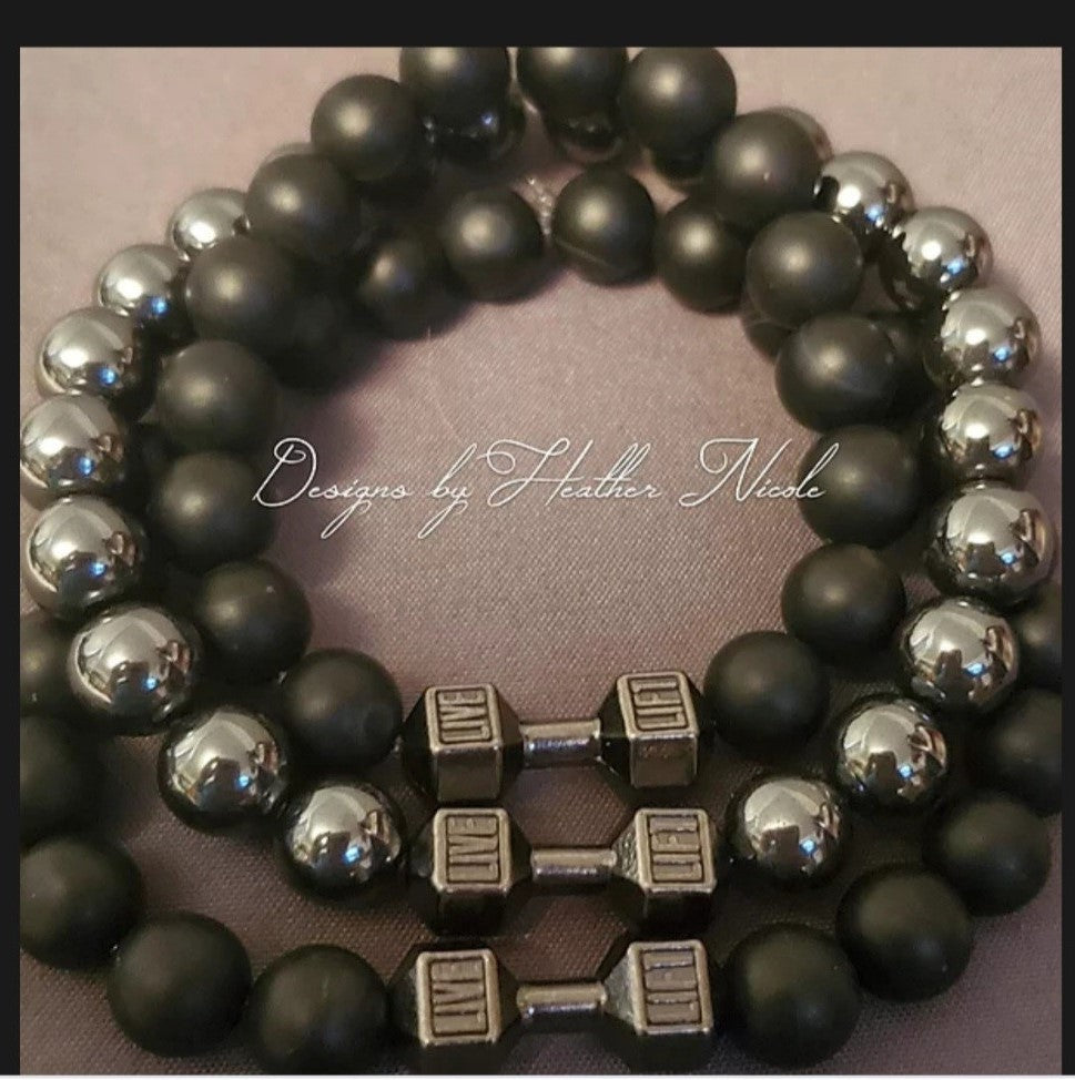 Live, Lift Dumbbell Bracelet